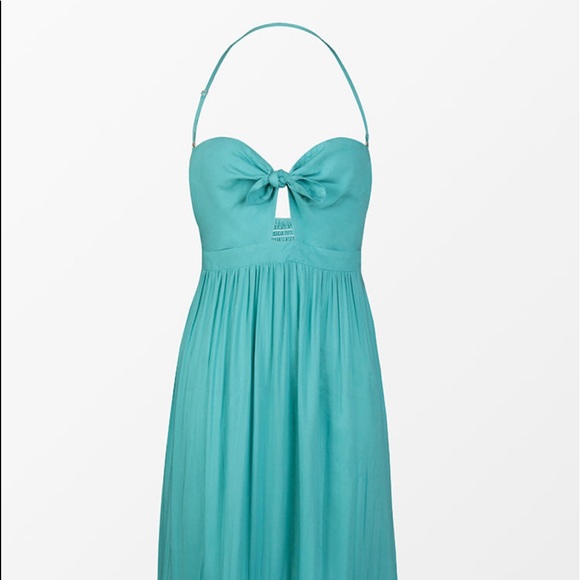 NEW•XL•KIANNA SWEETHEART NECK HALTER BANDEAU MIDI DRESS• - Picture 3 of 15